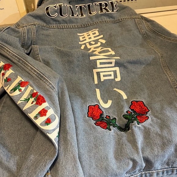 🏈New🏈 Brooklyn Cloth Denim Jacket Embroidered S - Picture 1 of 3